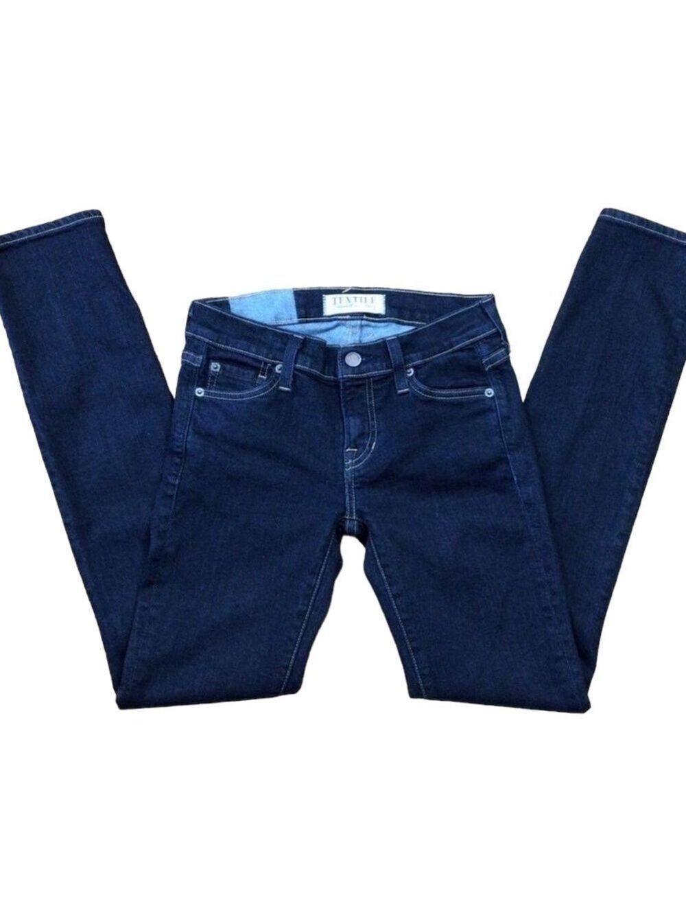 TEXTILE Elizabeth and James Debbie Dark Wash Skinny Jeans Low Rise Size 25 Denim